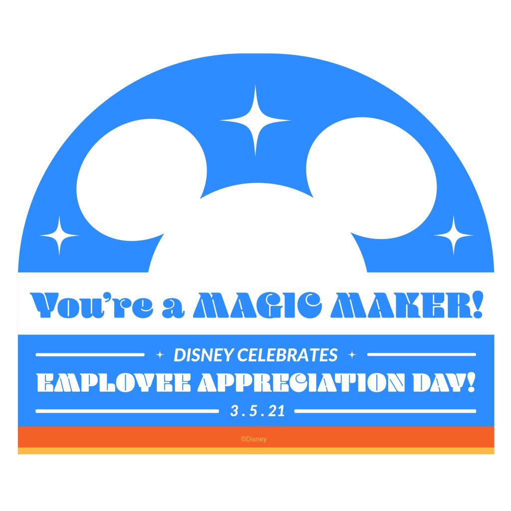 Employee Appreciation Day sticker for Disney cast members