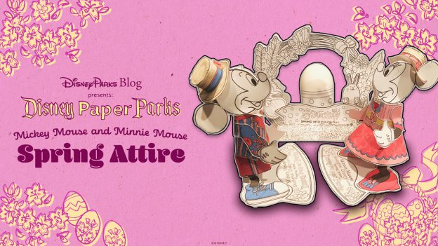 Disney Parks Blog Presents: Disney Paper Parks - Mickey Mouse and Minnie Mouse in their Spring Attire