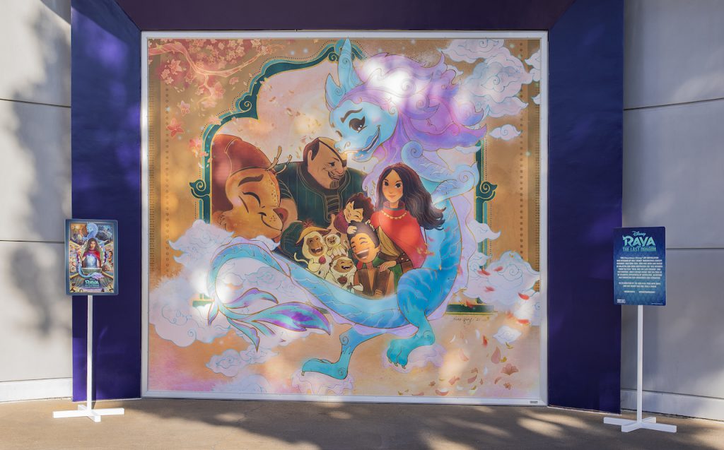 Artwork Inspired by Disney’s 'Raya and the Last Dragon' by Imagineer Xiao Qing Chen at Downtown Disney District