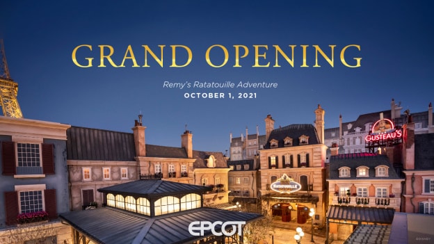 Remy’s Ratatouille Adventure Grand Opening at EPCOT Set for Oct. 1, 2021