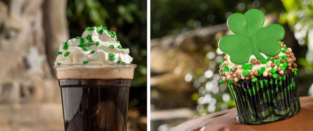 Irish Coffee and St. Patrick’s Day Cupcake from Disney's Animal Kingdom