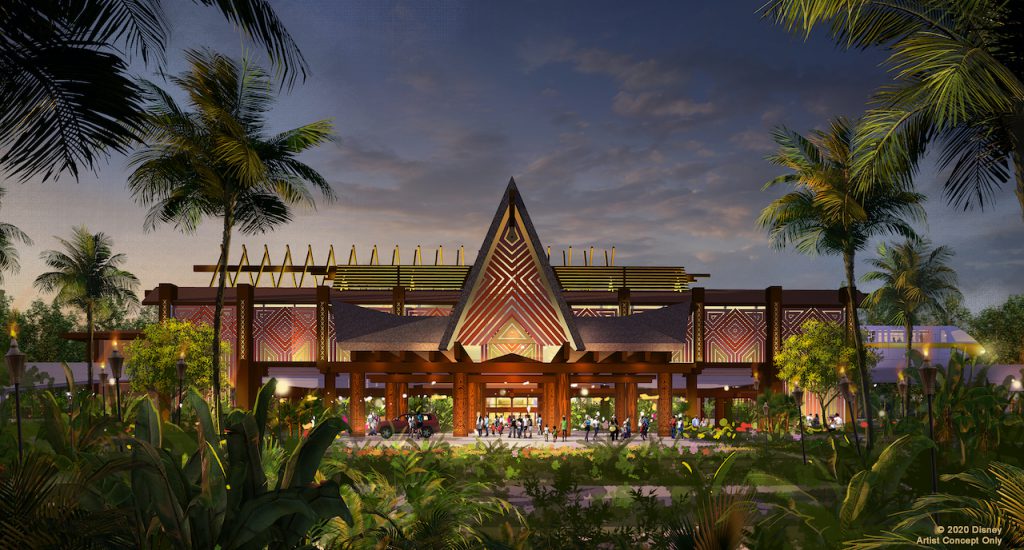 Rendering of the new entrance to Disney’s Polynesian Village Resort