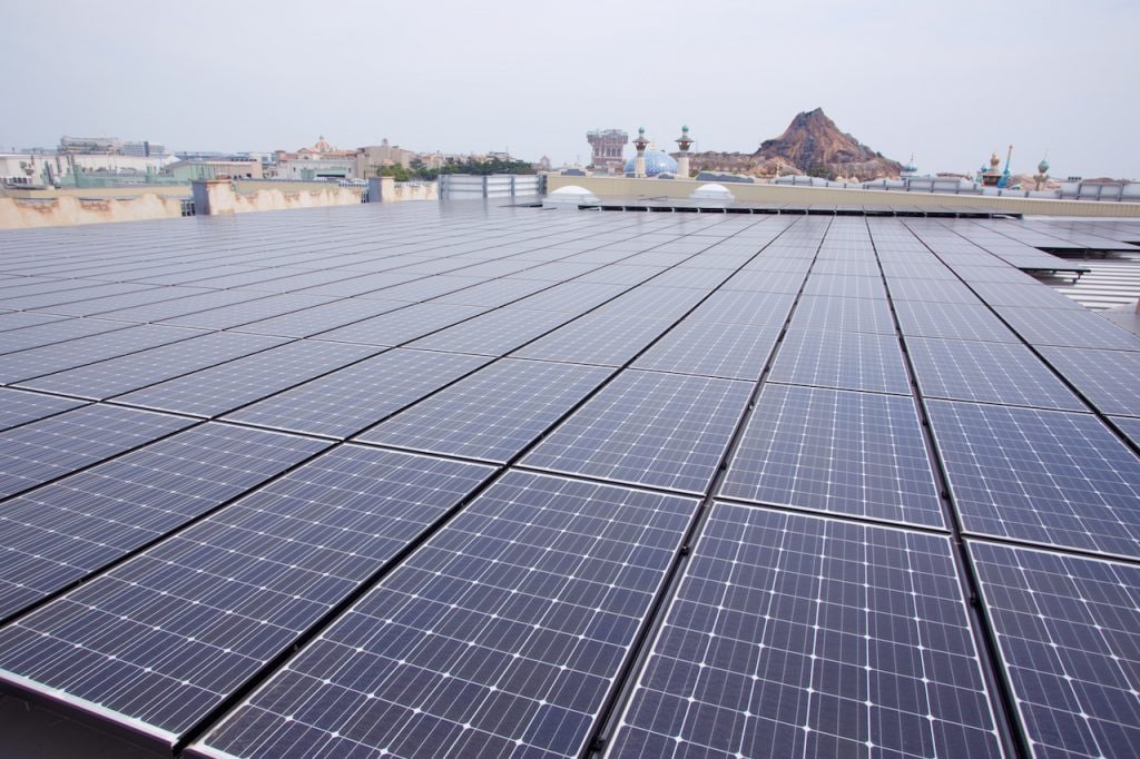 Solar panels at Tokyo Disney Resort