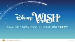 Construction milestone for the Disney Wish graphic