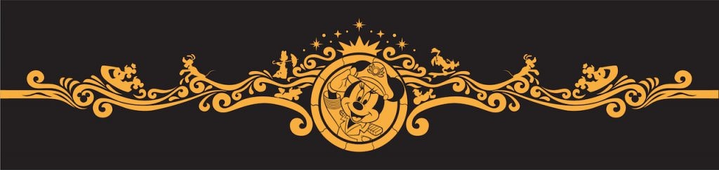 Filigree art featuring Captain Minnie for the new Disney Wish