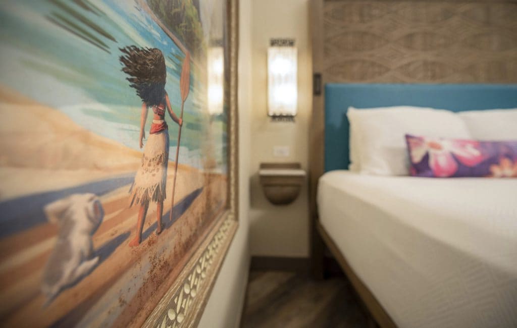 Reimagined guest rooms inside Disney’s Polynesian Village Resort