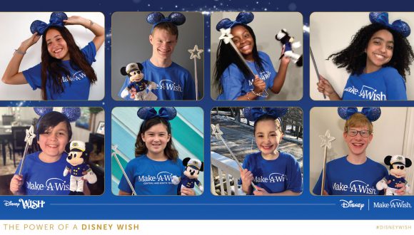 Gallery of Make-A-Wish kids celebrating the reveal of the Disney Wish
