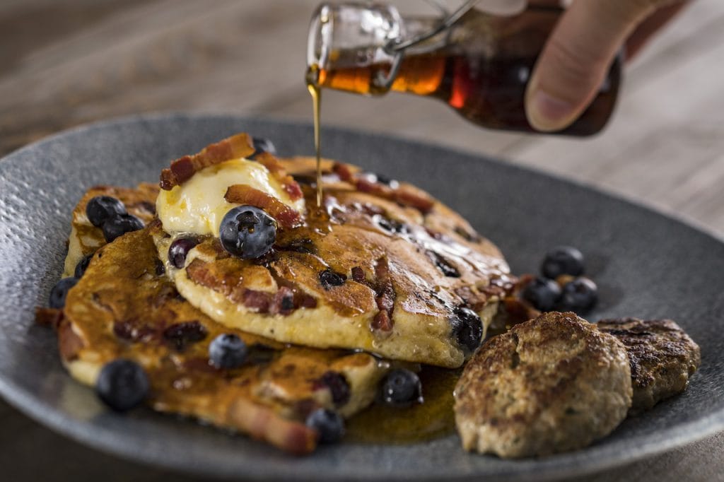Blueberry pancakes from Ale & Compass Restaurant