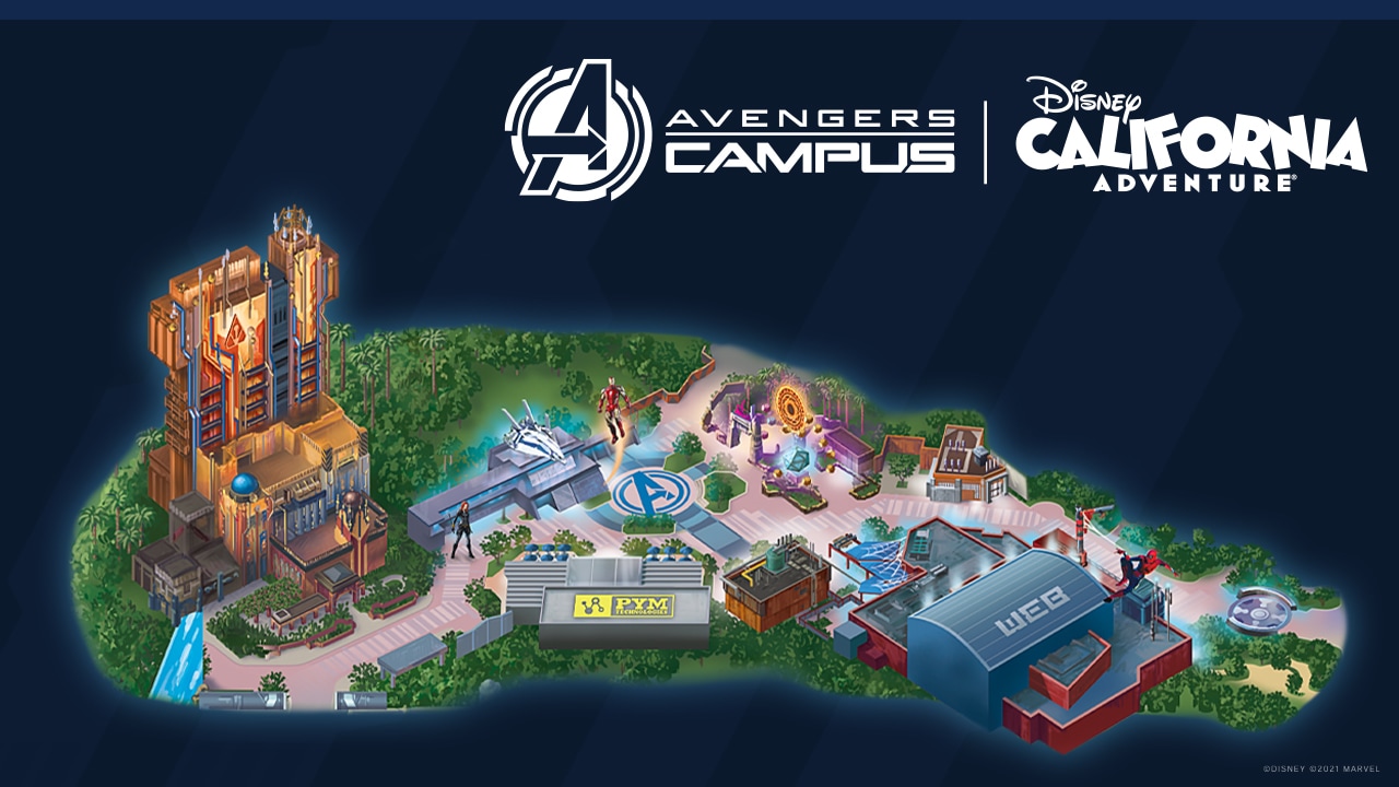 Avengers Campus Map at Disney California Adventure Park