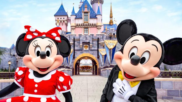 Minnie Mouse and Mickey Mouse at Disneyland park