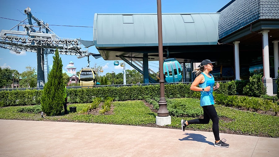 Guest running at Walt Disney World Resort