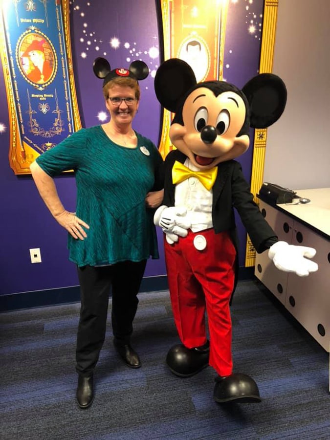 Vivian Ware and Mickey Mouse