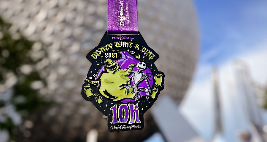 2021 Disney Wine & Dine 10K finisher medal