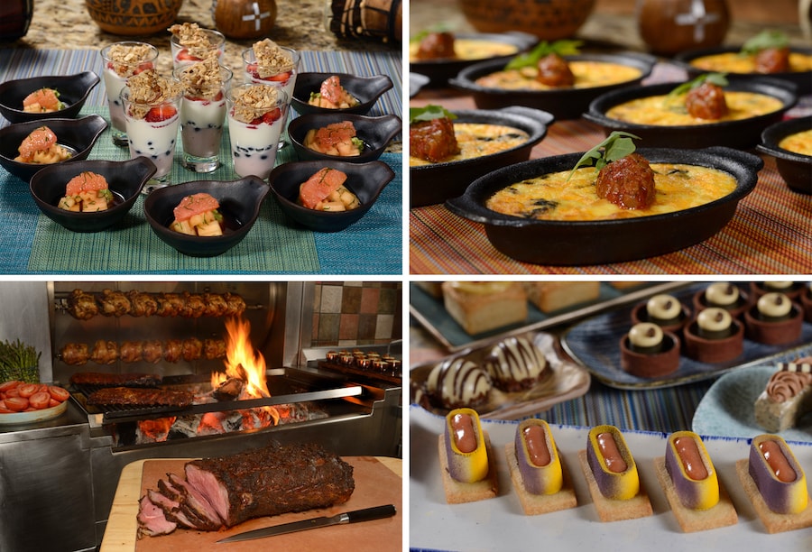 Collage of offerings from Boma – Flavors of Africa at Disney’s Animal Kingdom Lodge