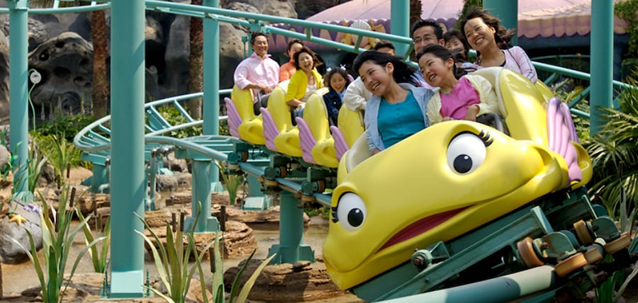 Flounder’s Flying Fish Coaster at Tokyo Disney Resort