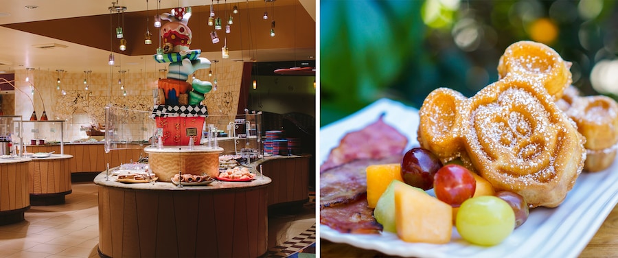 Collage of food offerings from Goofy’s Kitchen 