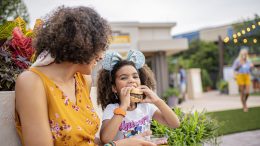 Mother and daughter at EPCOT International Food & Wine Festival