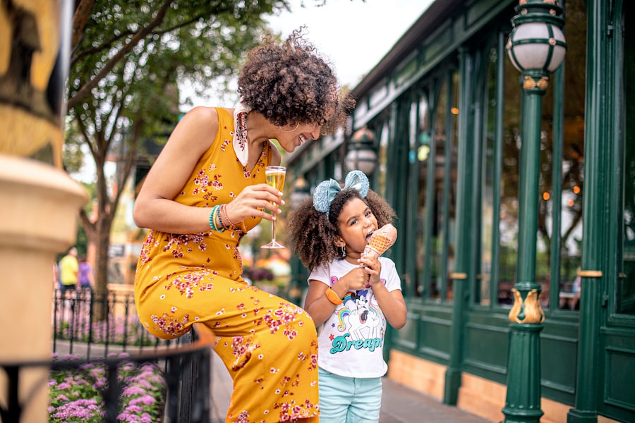 Mother and daughter at EPCOT International Food & Wine Festival