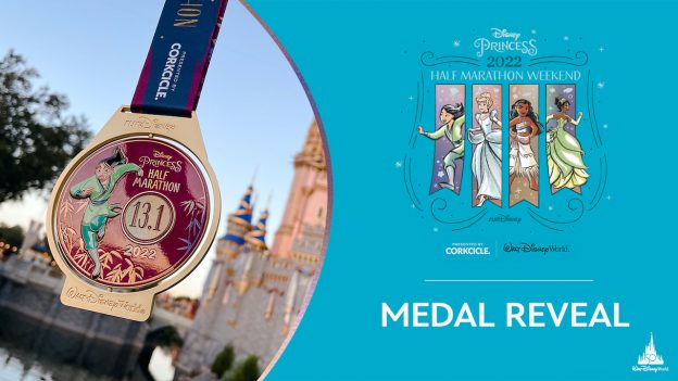 Graphic for the 2022 Disney Princess Half Marathon Weekend Medal Reveal