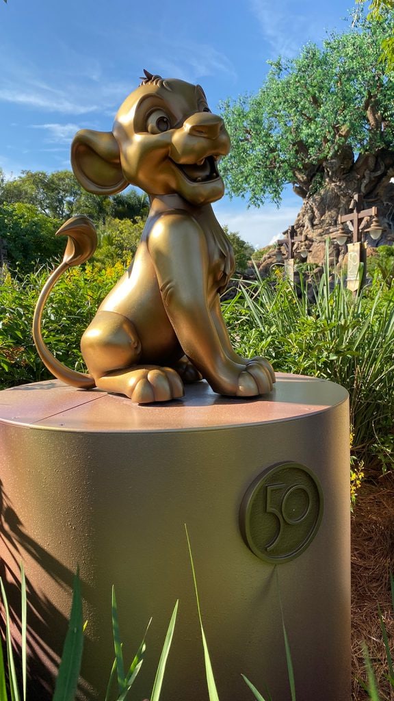 Fab 50 statue Simba at Disney's Animal Kingdom