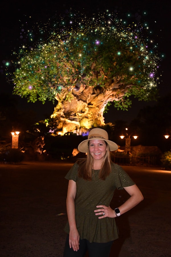 Disney PhotoPass Nighttime Icons Magic Shot at Disney's Animal Kingdom Theme Park