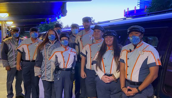 Monorail cast members at Disneyland Resort