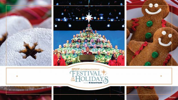 Graphic for the 2021 EPCOT International Festival of the Holidays Presented by AdventHealth