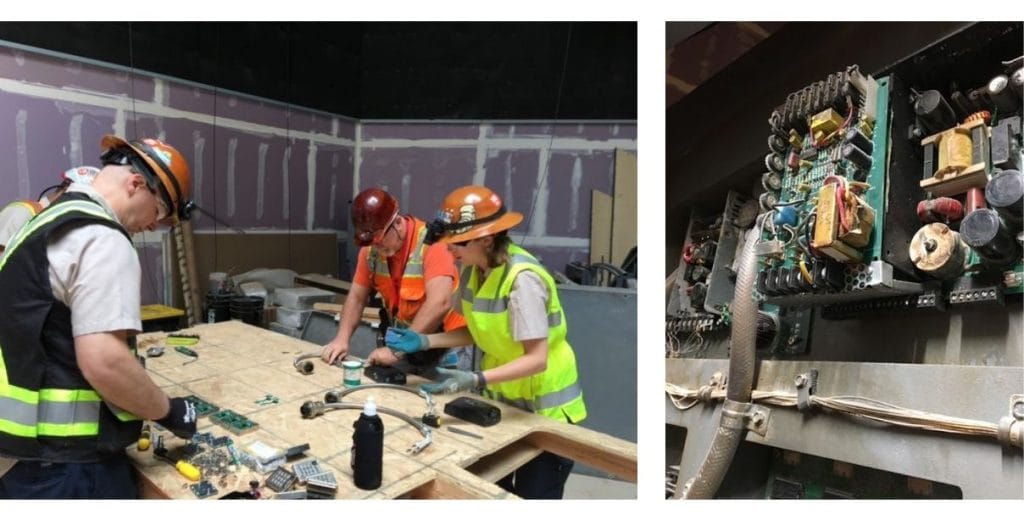 Resort Enhancement team at Disneyland Resort recycling props for Star Wars: Galaxy's Edge decor