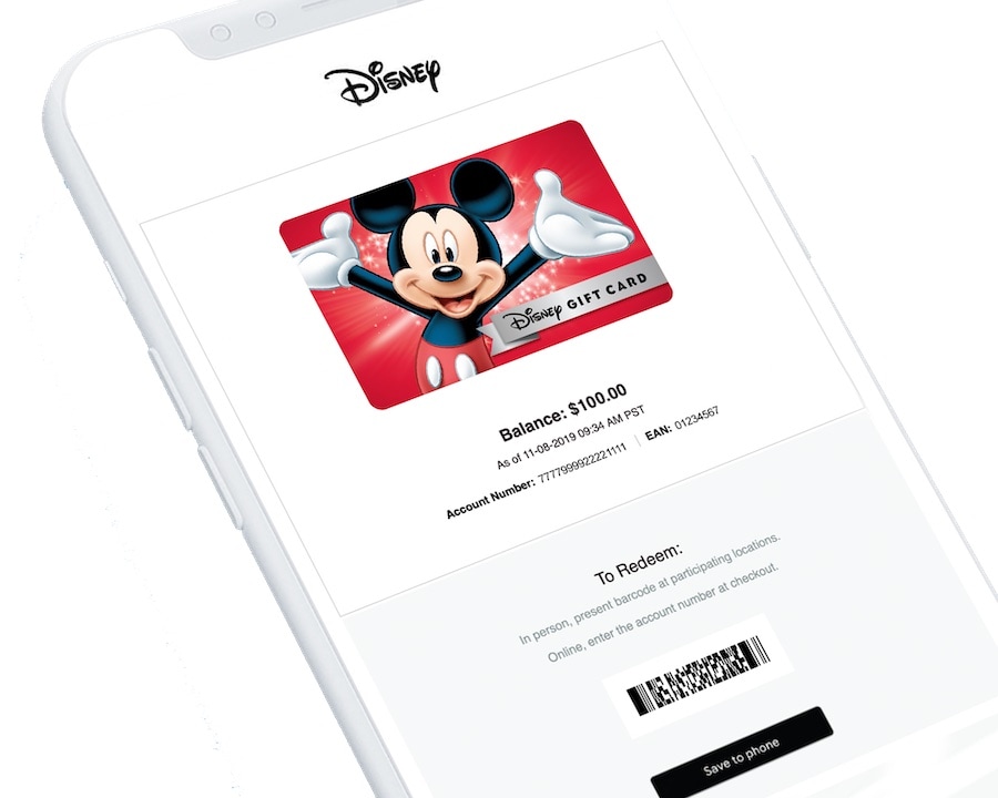 2021 Disney Gift Card Holiday Pin Series featuring Mickey Mouse
