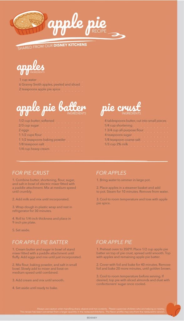 apple pie recipe infographic