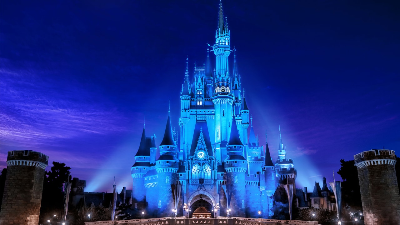 Castles, Icons Glow Disney+ Blue as Disney Rolls Out Blue Carpet for Disney+ Day | Disney Parks Blog