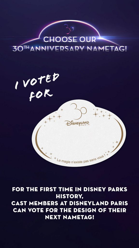 Disneyland Paris Writes History by Letting Cast Members Choose the Design of the 30th Anniversary Nametag