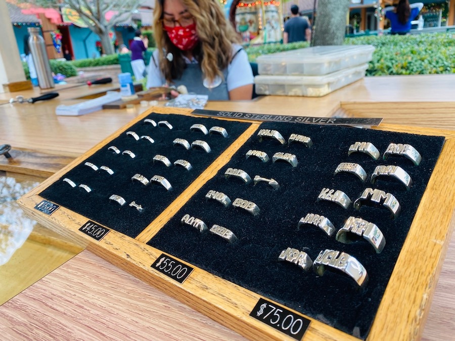 Personalized gifts options from Ring Carvers at Disney Springs