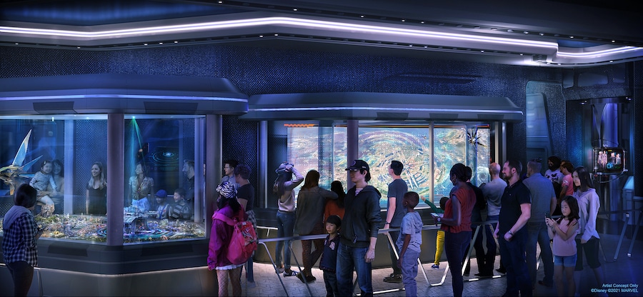 Wonders of Xandar pavilion where guests will walk through the Xandar Gallery, coming to EPCOT
