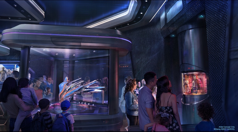 Wonders of Xandar pavilion where guests will walk through the Xandar Gallery, coming to EPCOT