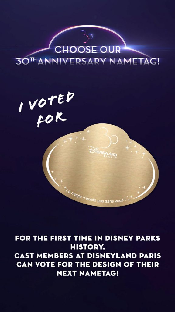 Disneyland Paris Writes History by Letting Cast Members Choose the Design of the 30th Anniversary Nametag