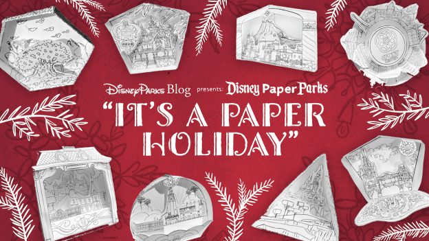 Disney Paper Parks holiday edition graphic