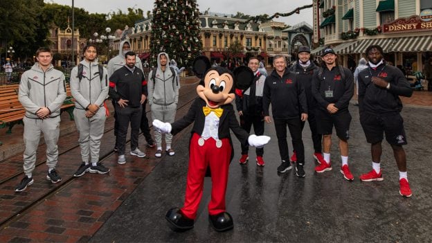 Ohio State Buckeyes and Utah Utes Welcomed at Disneyland Resort by Mickey Mouse