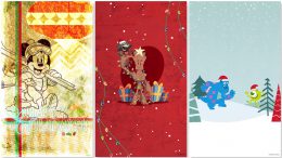 Collage of holiday digital wallpapers