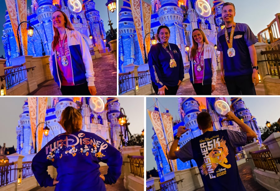 Collage of 2022 runDisney Walt Disney World Marathon Weekend merchandise items