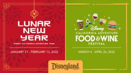 Lunar New Year celebration and Disney California Adventure Food & Wine Festival graphic