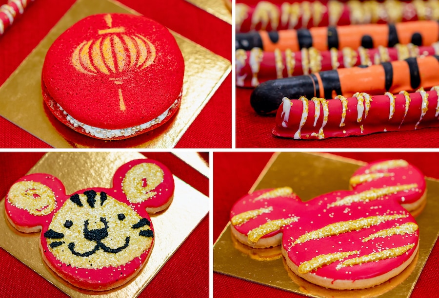 Collage of food items for Lunar New Year at GCH Holiday Cart
