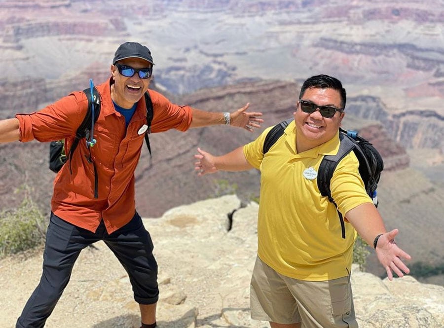 Chris and Christian in Grand Canyon National Park