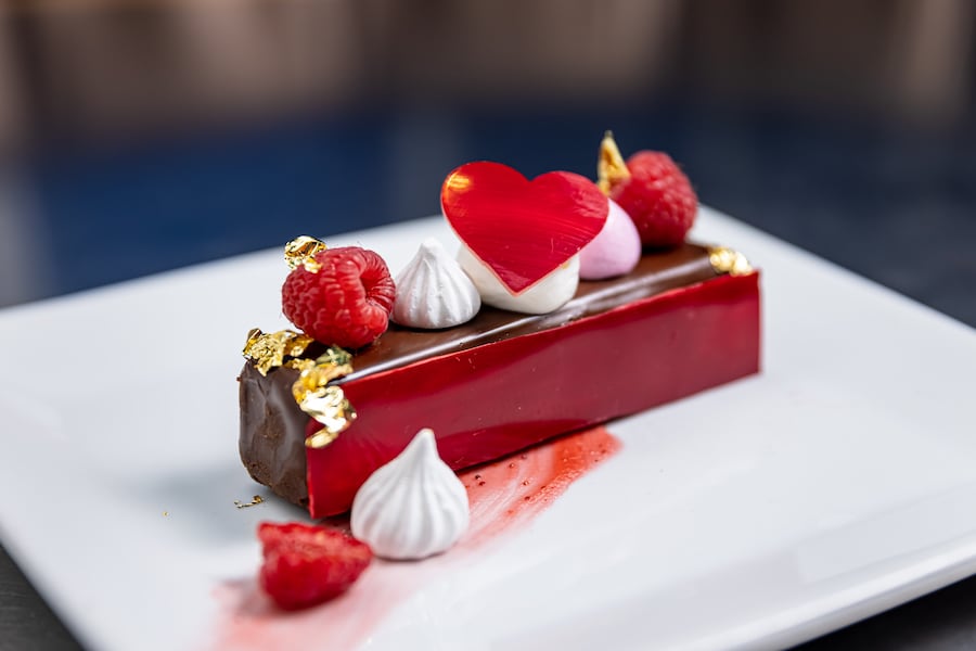 Flourless Chocolate Cake from Coral Reef Restaurant Walt Disney World Valentine's Day Foodie Guide February 2022