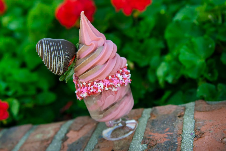 DOLE Whip Chocolate and Strawberry from Marketplace Snacks Walt Disney World Valentine's Day Foodie Guide February 2022