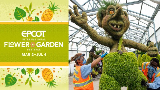 2022 EPCOT Flower and Garden featured image with topiary of troll