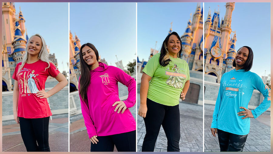 Ladies wearing 2022 Disney Princess Half Marathon Weekend Merchandise