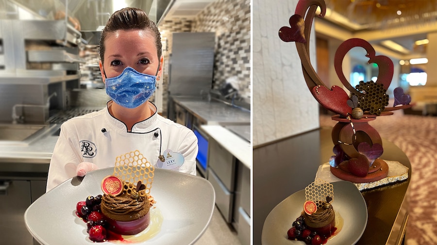 Alexis Ross, Pastry Chef at Disney’s Riviera Resort and one of her dessert creations