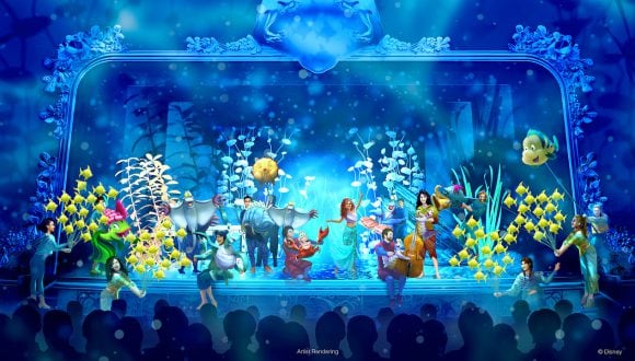 Rendering of “Disney The Little Mermaid” coming to the Disney Wish