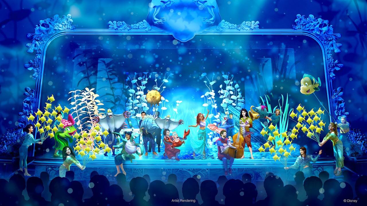 First Look: Scenes from 'The Little Mermaid' Stage Show Aboard Disney Wish
